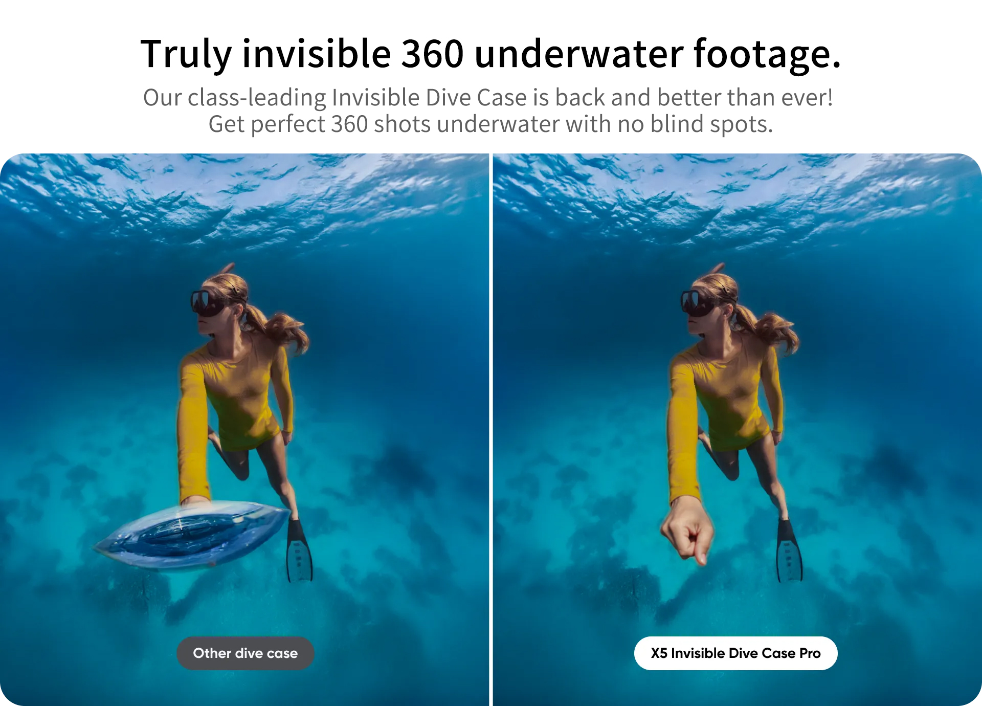 Insta360 X5 Invisible Dive Case Pro，Insta360 X5 Accessories for ...