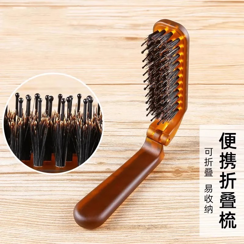 Portable Foldable Bristle Comb Portable Smoothing Hair Comb Smoothing ...