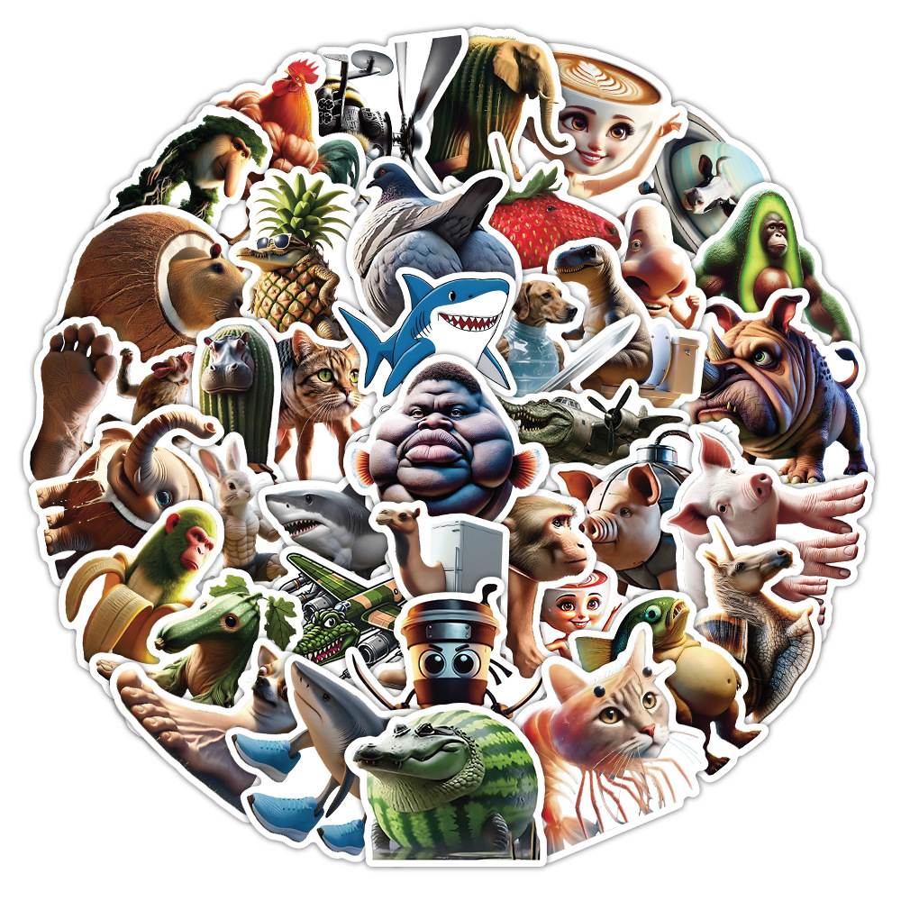 50pcs Tung Tung Sahur Italian Brainrot Cartoon Decal DIY Luggage Phone ...