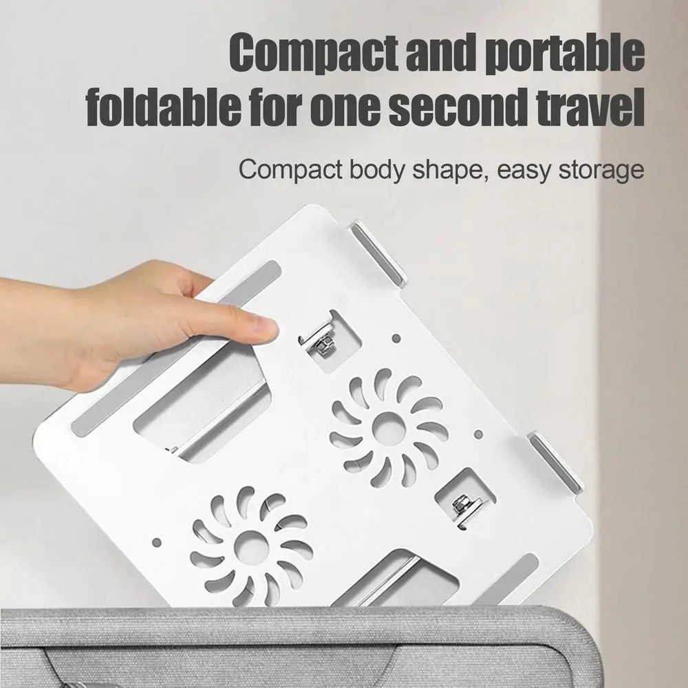 Laptop Stand with Fan 360 Rotatable Carbon Steel Tablet Cooling Stand ...