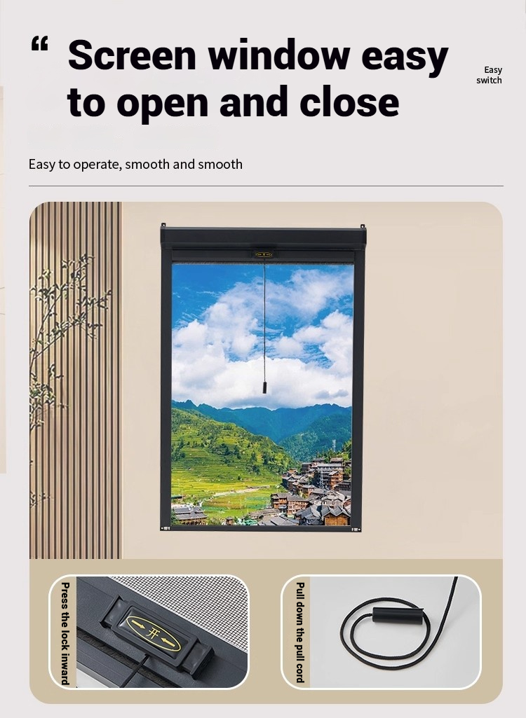 Folding screen window window anti-mosquito screen mesh self-assembly ...