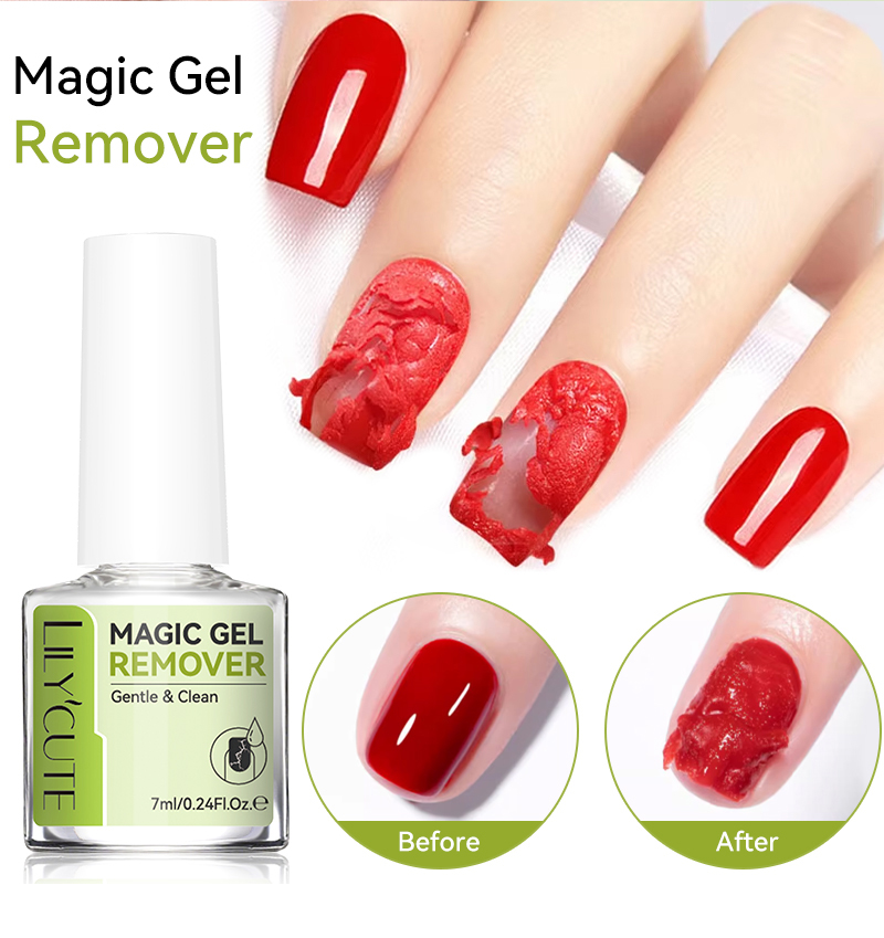 Magic Remover Gel Nail Polish Remover Safe Formula Faster Remove Semi ...