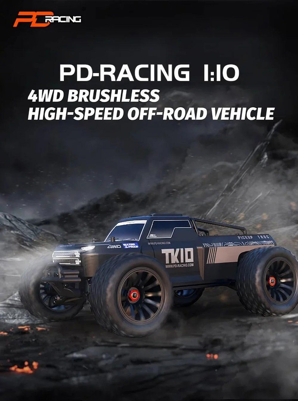 PD RACING TK10 V2 4S Brushless 4X4 RTR 1/10 RC Electric Remote Control ...