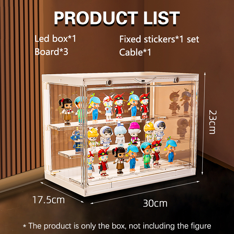 Led Popmart Display Box Acrylic Display Case With Light Labubu Display ...