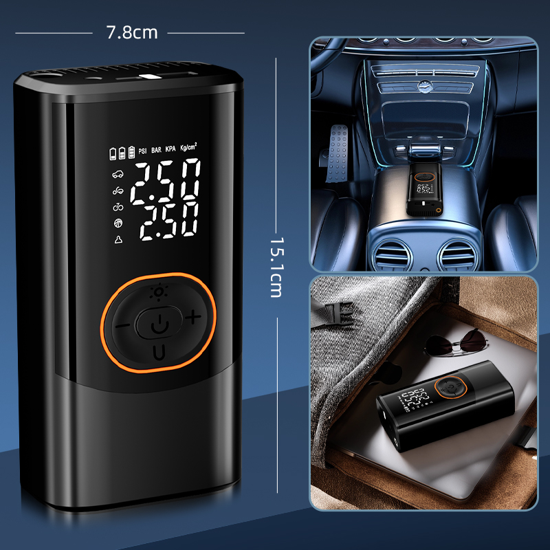 Tire Inflator Portable Air Compressor Portable Cordless Mini Air Pump ...