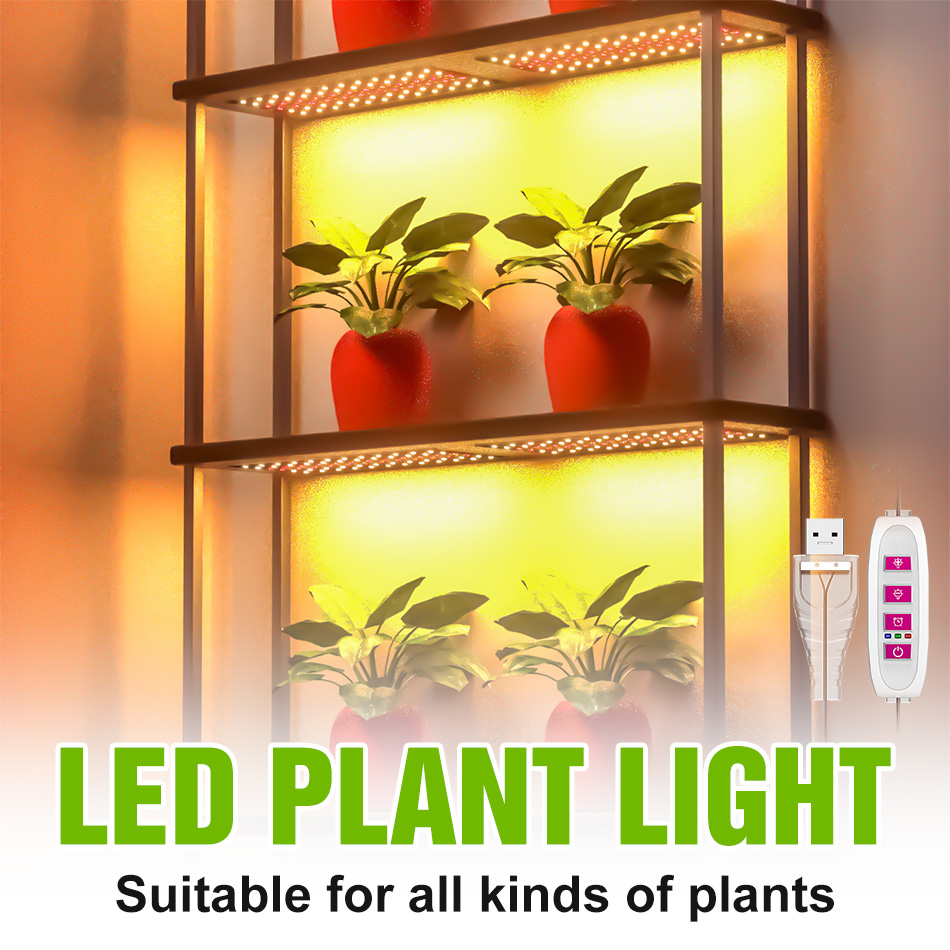 USB LED Quantum Board Plant Grow Light 5V Indoor Timing Dimmable ...