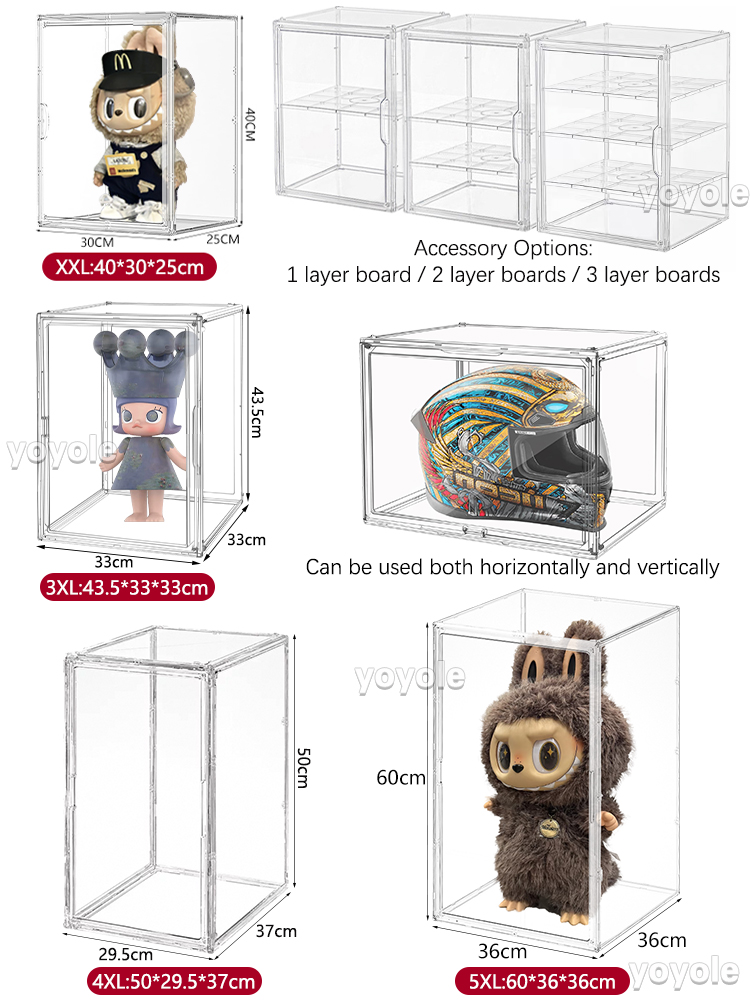 Popmart Display Box Acrylic Display Case Stackable Figurine Organiser ...