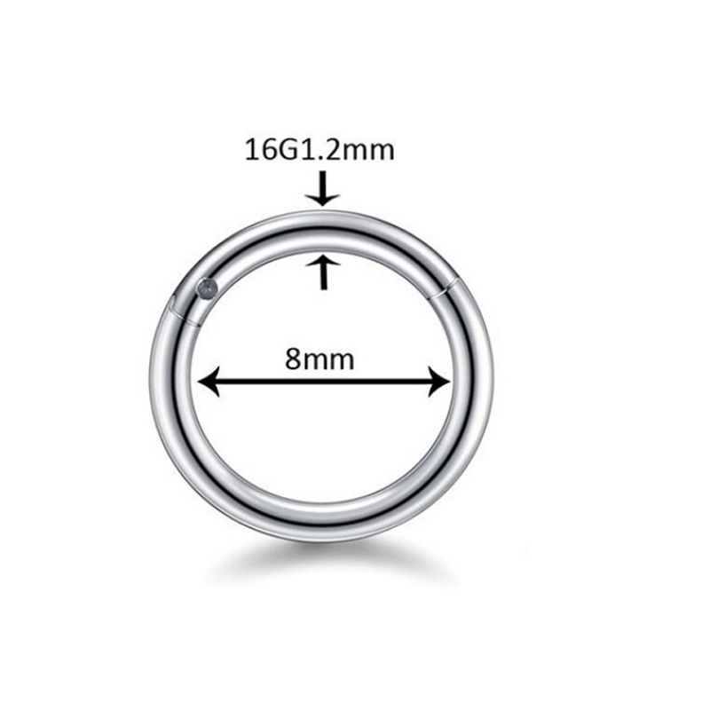 Titanium Steel Seamless Nose/Ear/Lip Ring - Secure Closure | Shopee ...