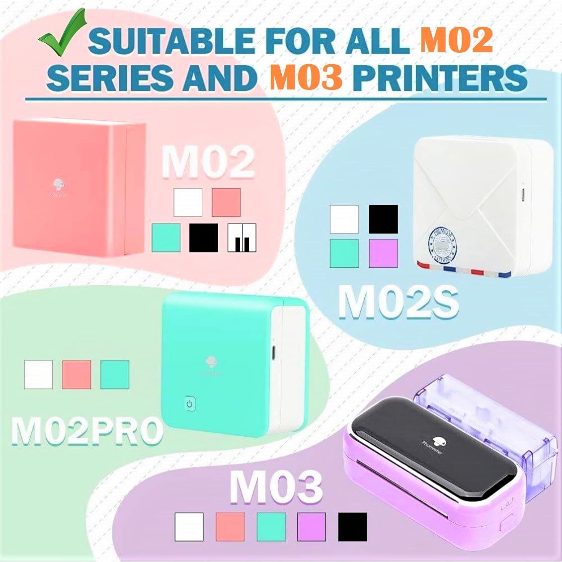 Phomemo Non-Adhesive Paper for Phomemo M02/M02 Pro/M02S Thermal Mini ...