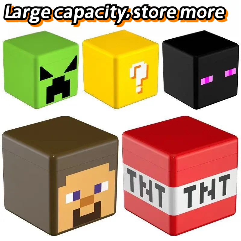 Minecraft Storage Box with Lid - Creeper & Steve Organiser | 我的世界 苦力怕 ...