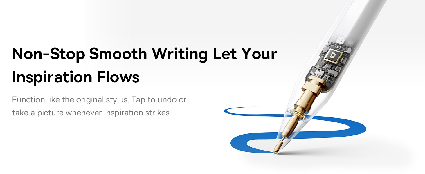 Baseus Smooth Writing PS3 Pro 360° Touch Control Stylus Pen Moon White ...