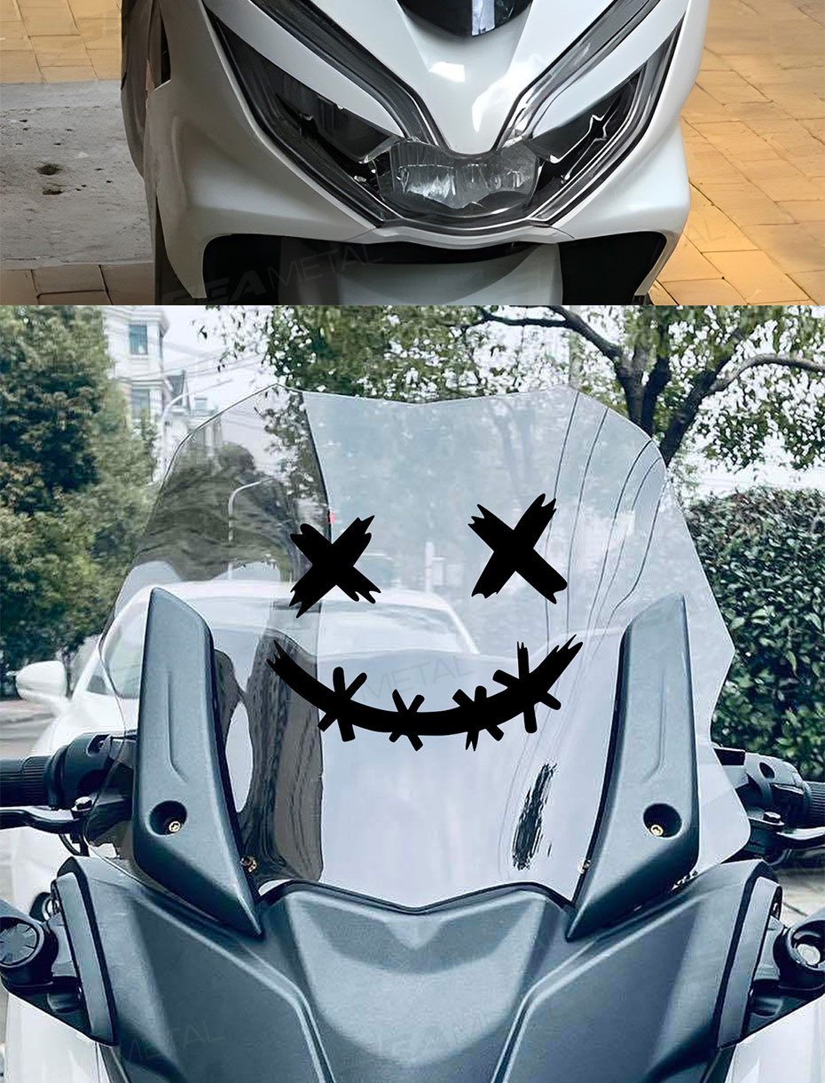 SEAMETAL Waterproof Reflective Stickers Motorcycle Helmet Demon Decal ...