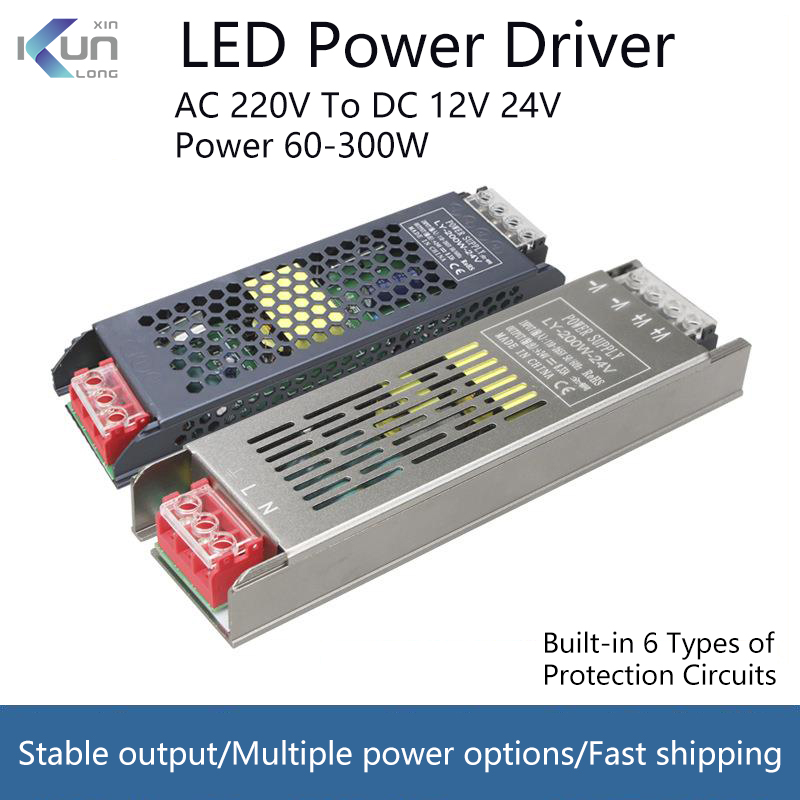 Xinkunlong Premium Slim 12V 24V LED Driver Power Supply for LED ...