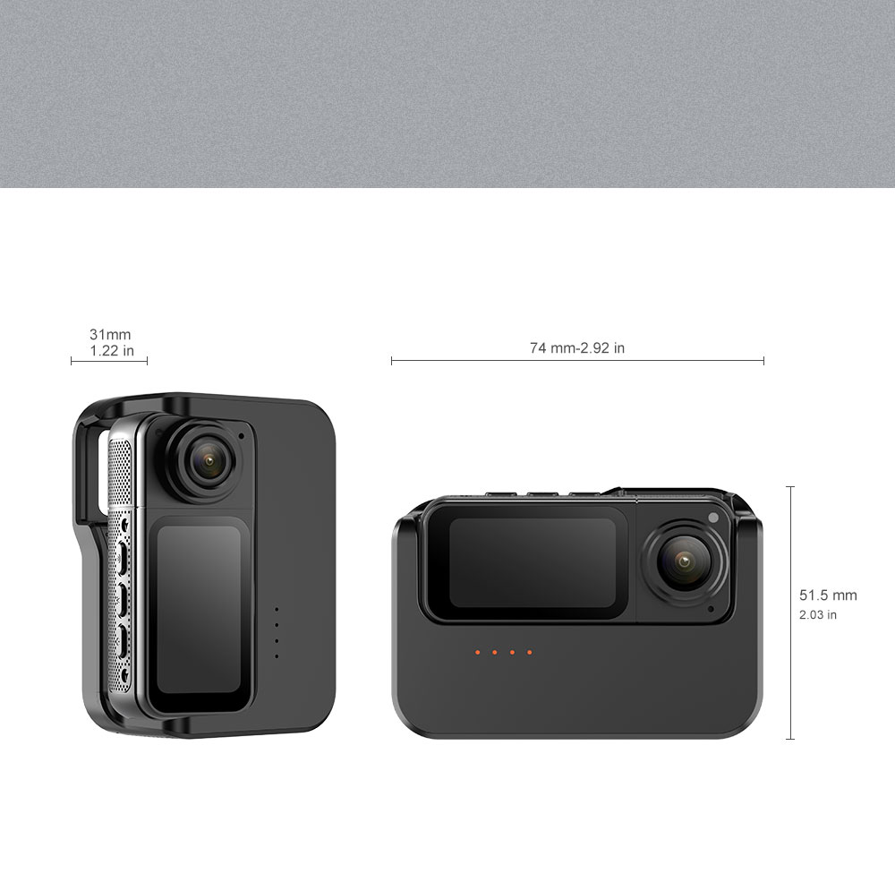 Mini Caméra Sport WiFi 2.7K OBEST - Écran IPS, Lentille 180°, POV Mains Libres, Thumb Camera Vélo Casque Vlog