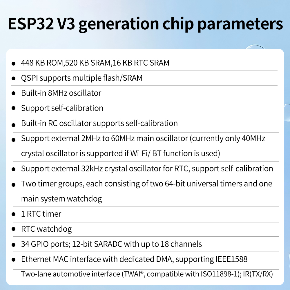 YoHi ESP32-DevKit-32E Core Board Wifi Bt Dual Core Development Board ...