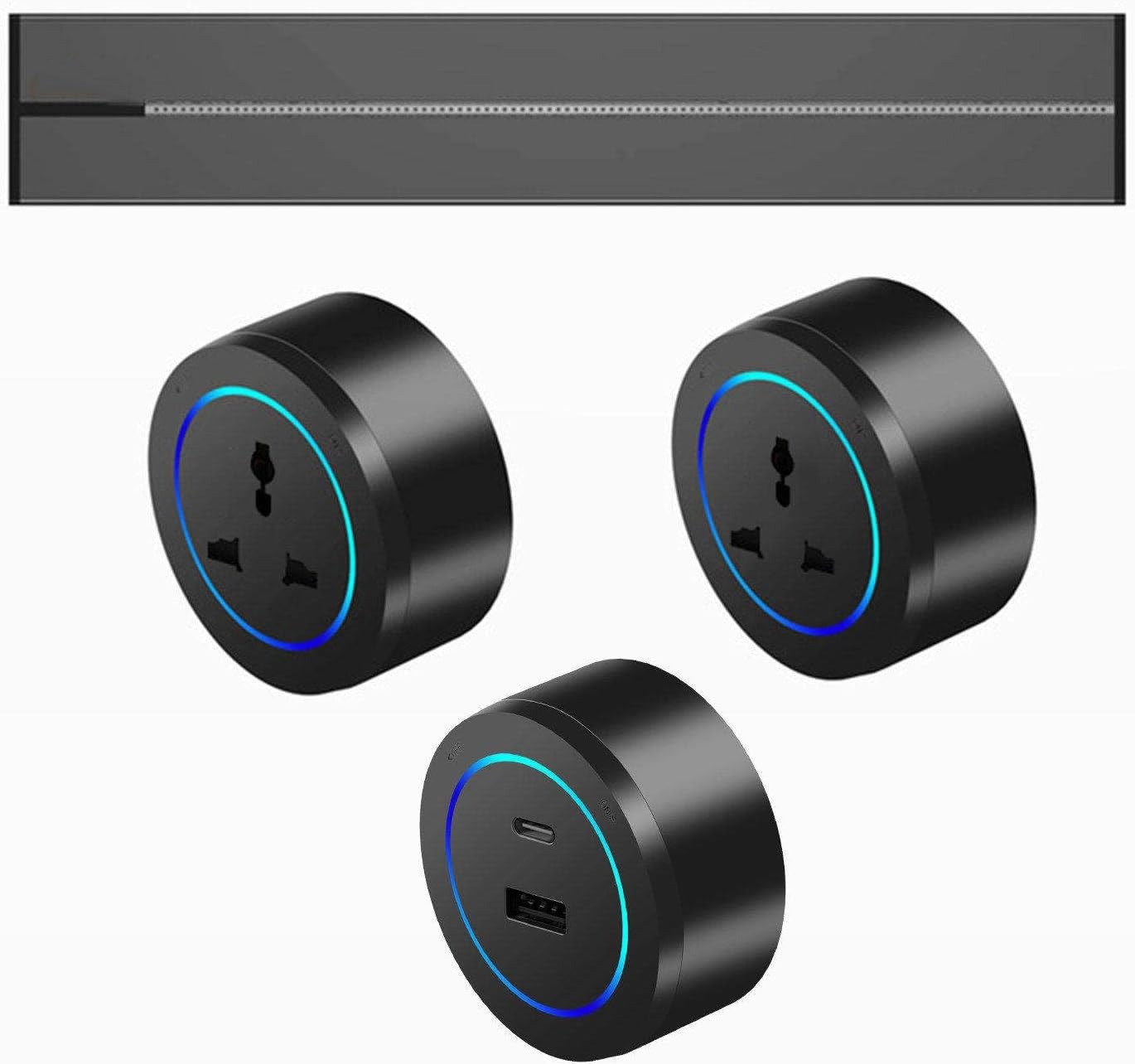 Power Strip Replaceable Wall Power Track with Removable Sockets Home ...