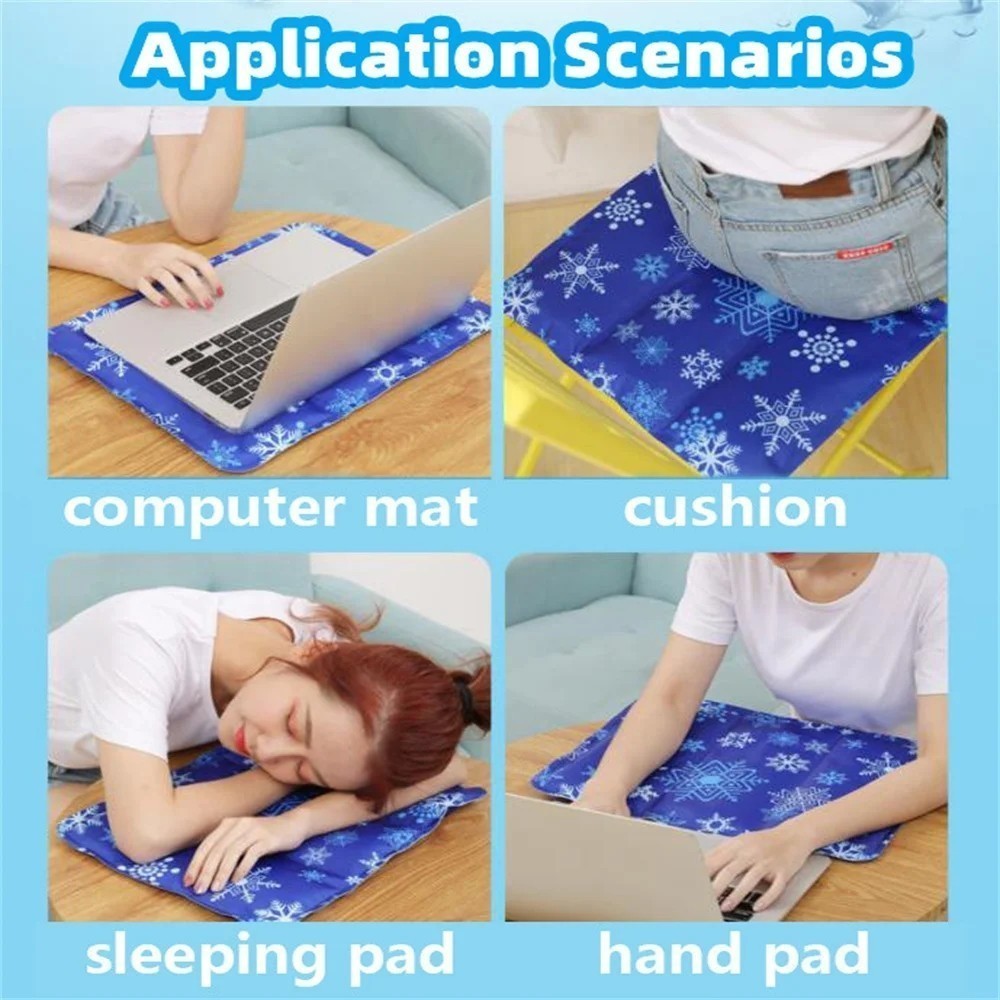 【SG STOCK】Ice Cooling Pads Water-Filled Ice Chair Cushion Pad with Free ...