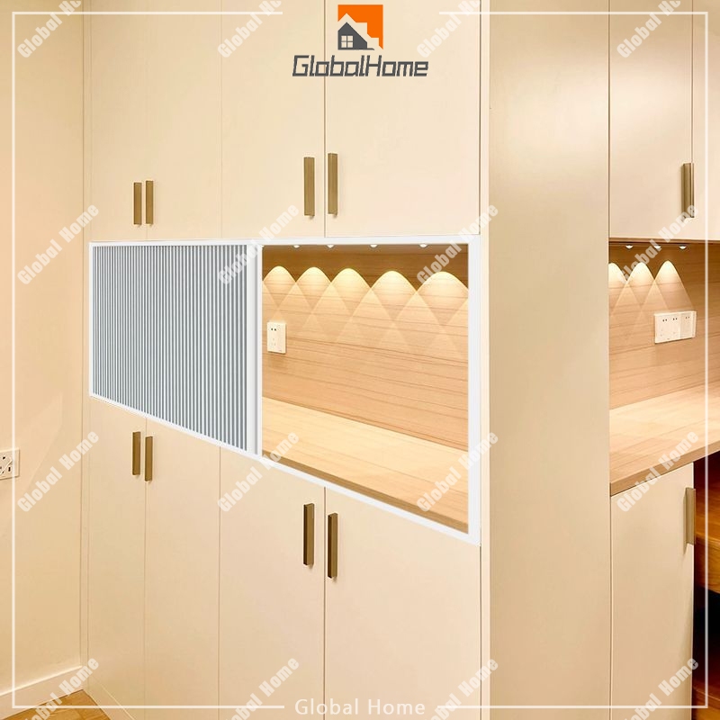 Customized folding cabinet doors with concealed sliding function, no ...