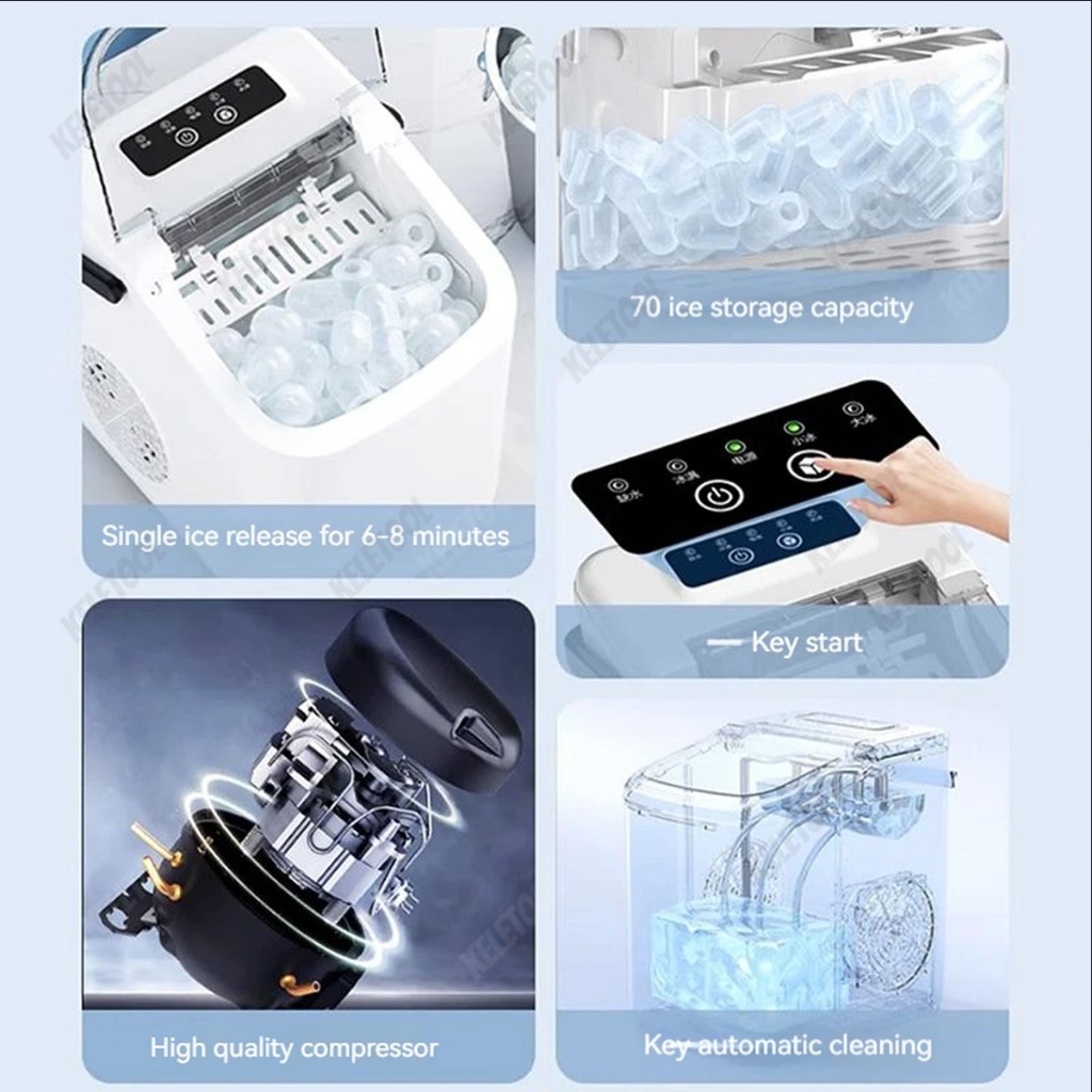 SG Ice Maker Fully Automatic Ice Maker Machine Commercial Home Use 20KG ...
