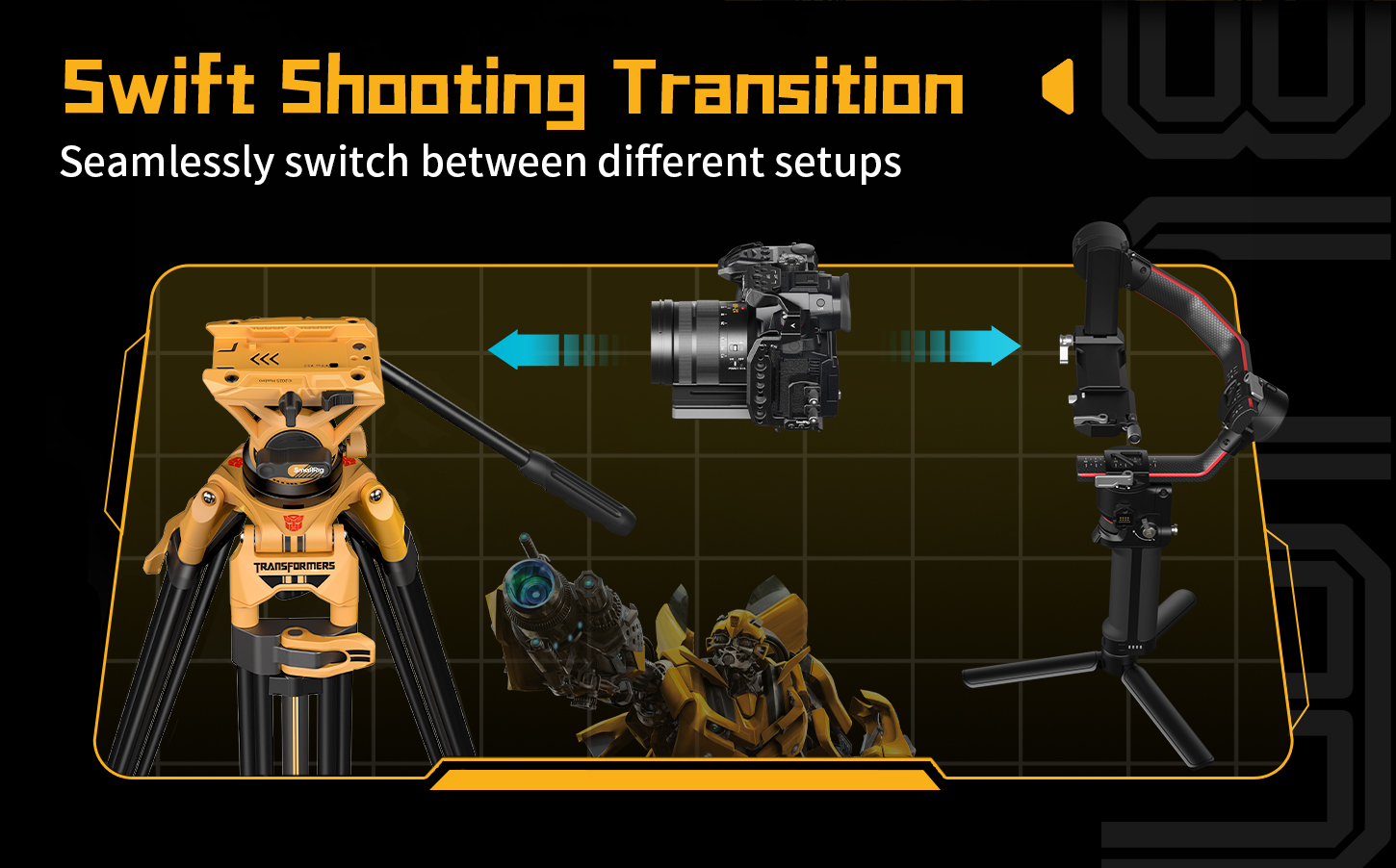 SmallRig Heavy-Duty Fluid Head Tripod AD-01（BumbleBee Edition）5523 ...