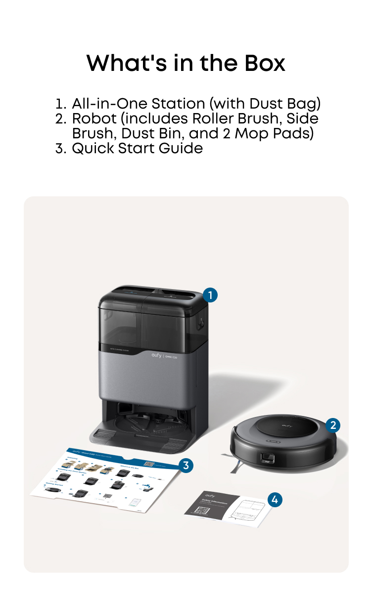 Best Seller】eufy Robot Vacuum Omni C20, 7000 Pa Powerful Suction