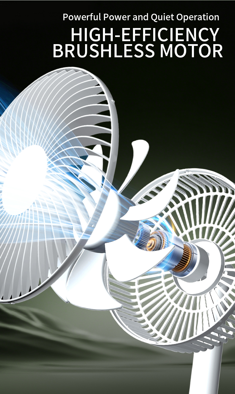 8 inch Table Fan Portable Strong Wind Students Study Fan Silent ...
