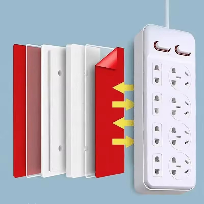 1/3/5pcs Wall Mounted Socket Holder Fixer Patch Self-Adhesive Power ...