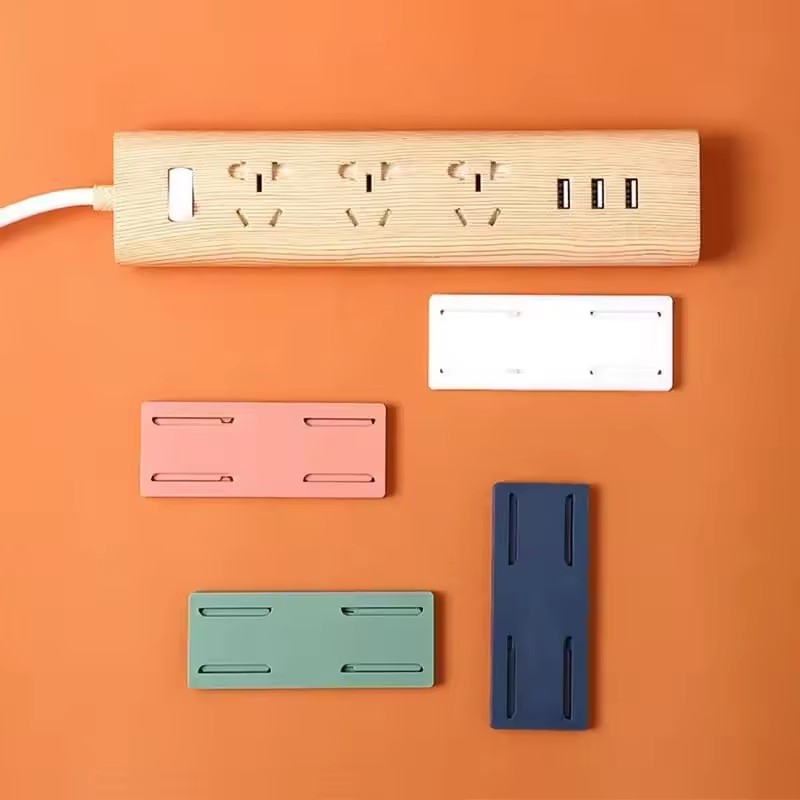 1/3/5pcs Wall Mounted Socket Holder Fixer Patch Self-Adhesive Power ...