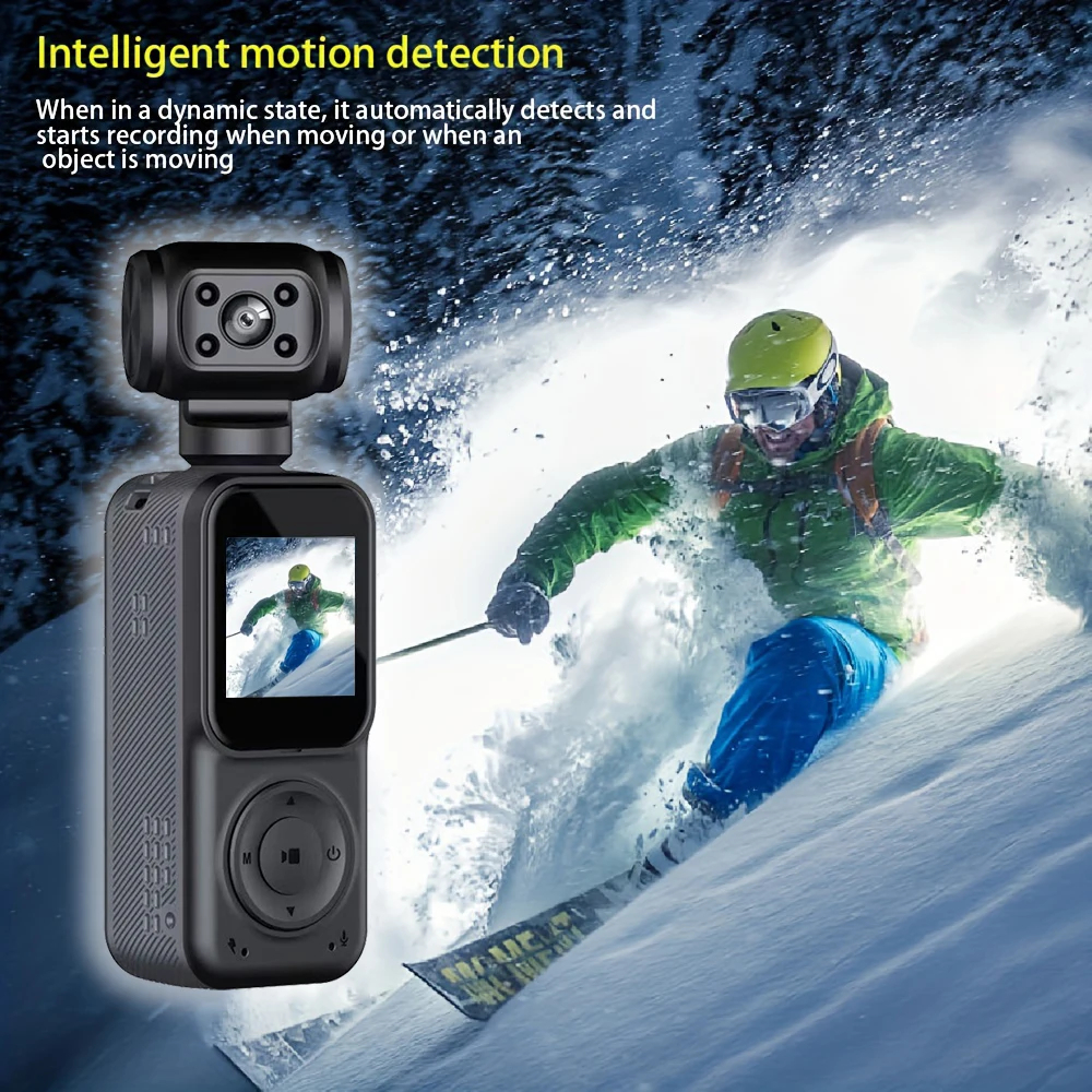 2K Handheld Sports Pocket Camera 1440P QHD Display 270° Rotatable WIFI ...