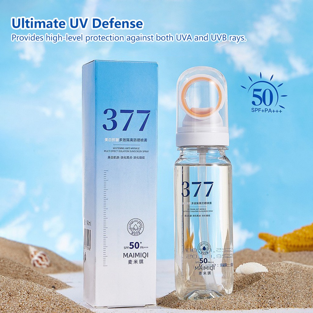 【SG】 377 Whitening Sunscreen Spray SPF 50 PA+++ Sweat Proof UV ...