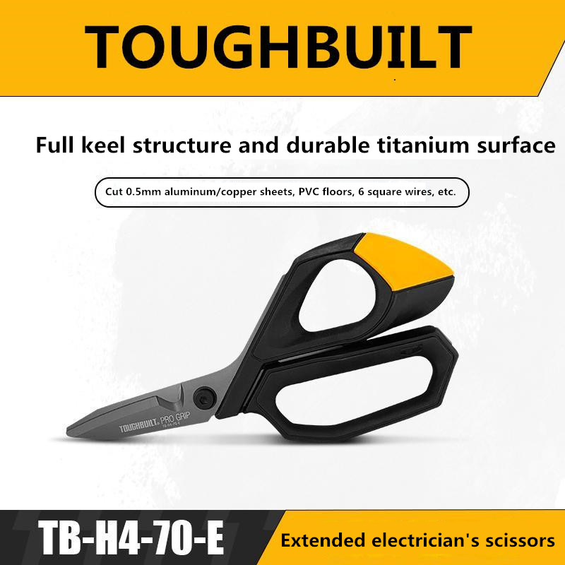 TOUGHBUILT Extended Electrician Shears High Hardness Industrial Wire ...
