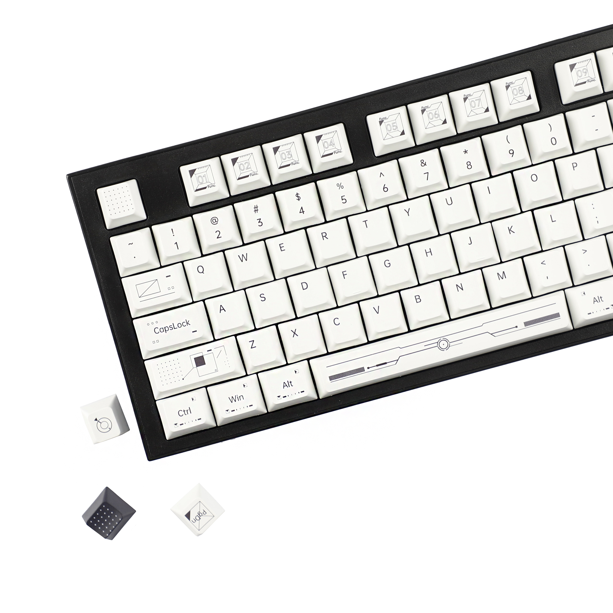 YMDK 139 Keys Virtual Space Theme Keycaps PBT Dye Sub Cherry Profile ...