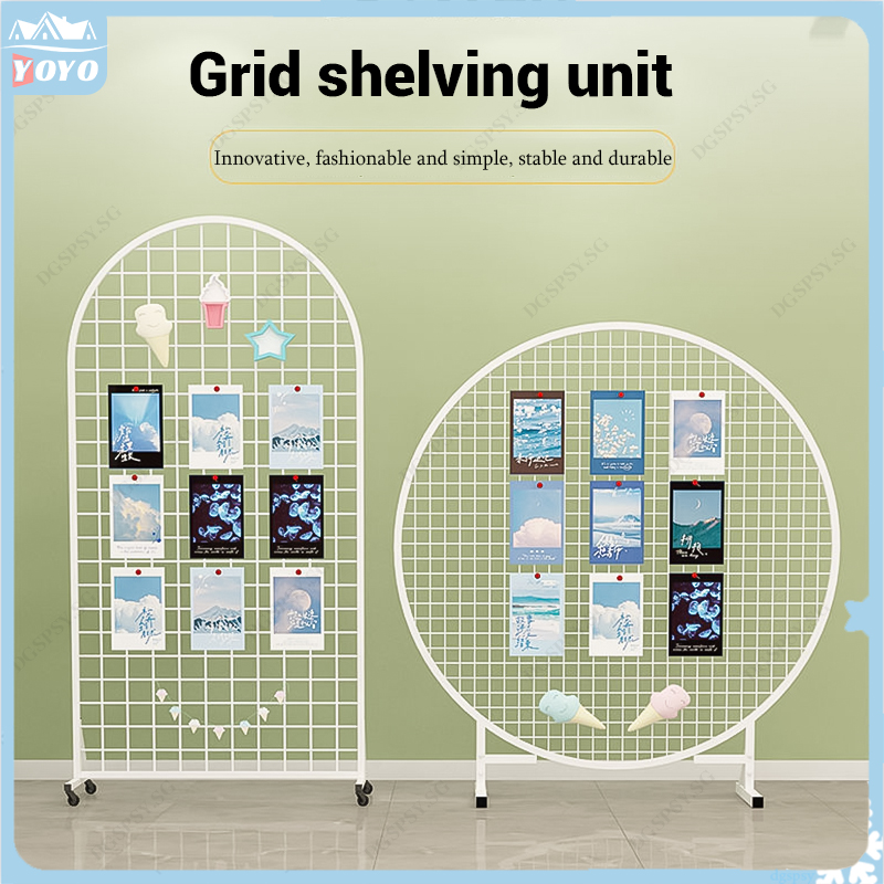Round mesh display rack exhibition drop subway mesh mobile works ...