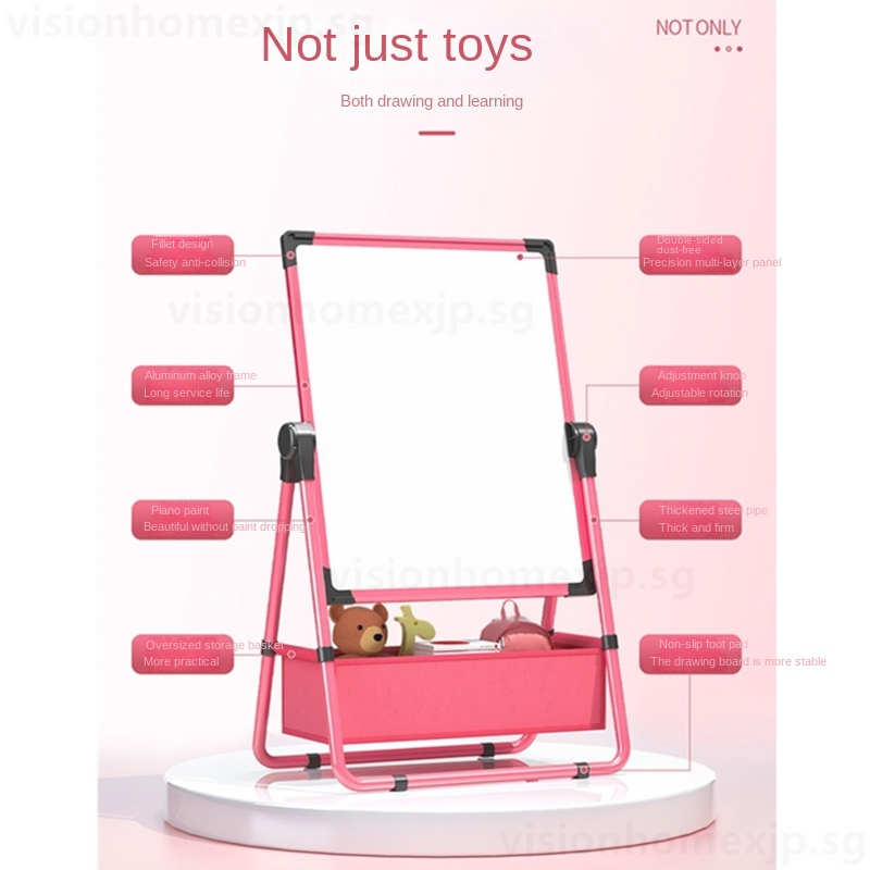 Stand Whiteboard Children's 360° Rotating Drawing Board Easel Height ...