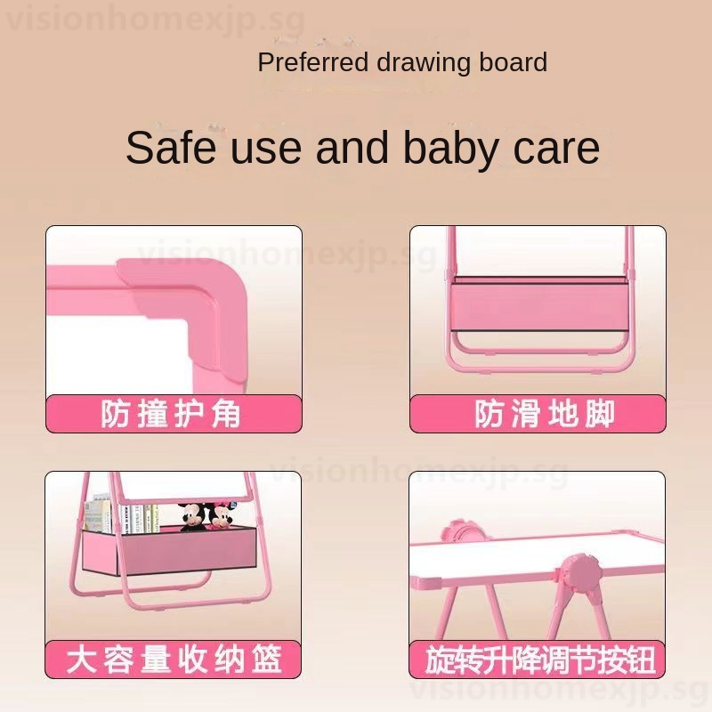 Stand Whiteboard Children's 360° Rotating Drawing Board Easel Height ...