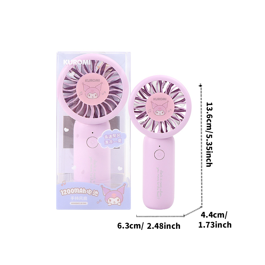 MINISO Sanrio Series Hello Kitty Kuromi Mini Handheld Fan 1200mAh ...