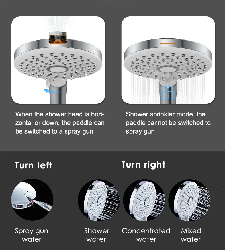 JOMOO 4 Functions Handheld Shower Head High Pressure with Spray ...