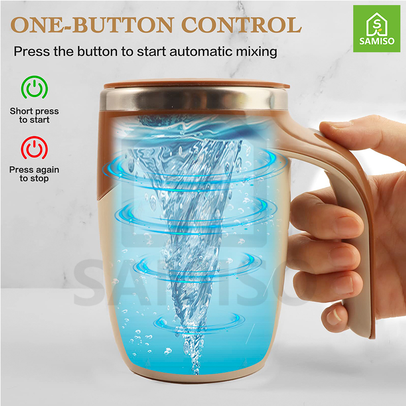 Rechargeable Automatic Magnetic Self Stirring Mug - Stainless Steel ...