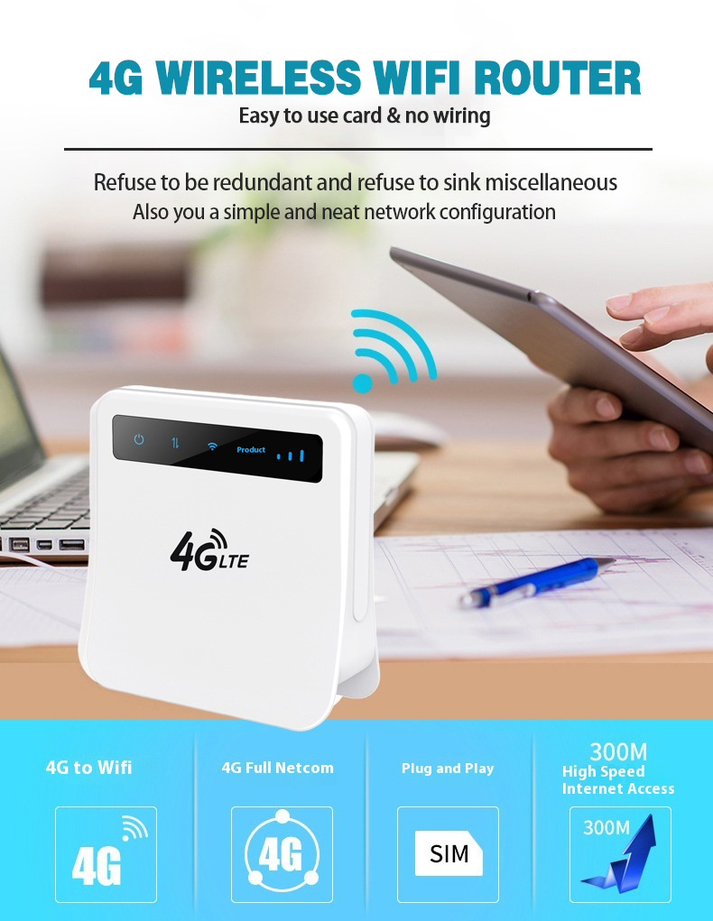 Wifi wireless router 4G Sim card router 300M portable router | Shopee ...