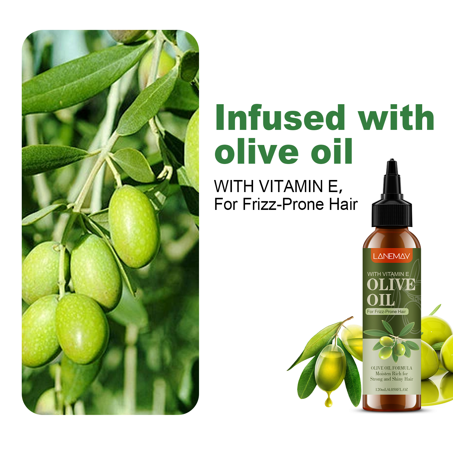 Olive Oil with Pure Ingredients and Essential Oils for Healthy Hair ...
