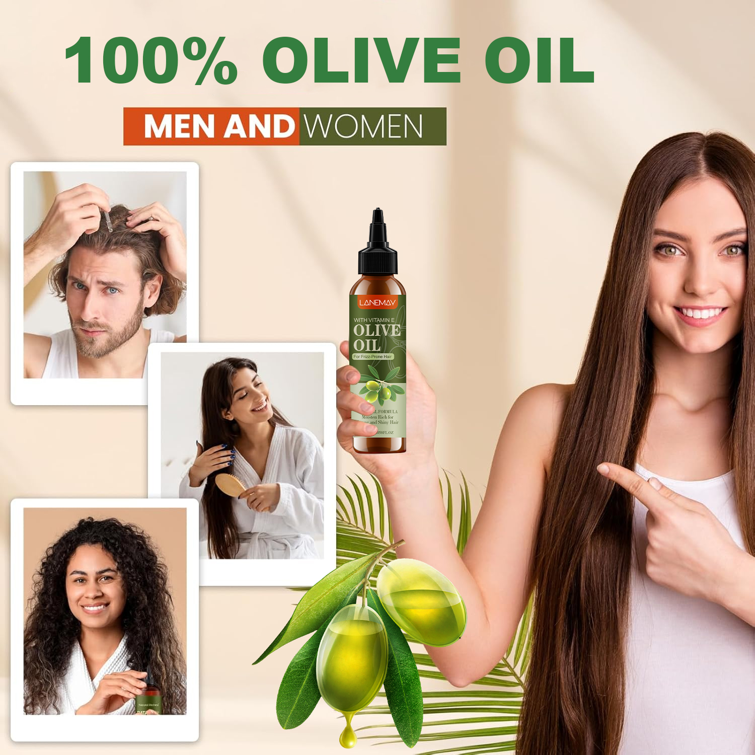 Olive Oil with Pure Ingredients and Essential Oils for Healthy Hair ...