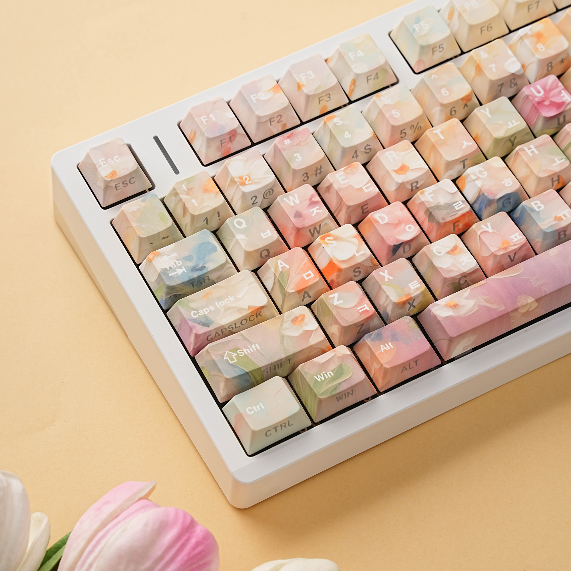 Flower Color Keycaps Shine Through Letters Korean Zhuyin Spanish ...