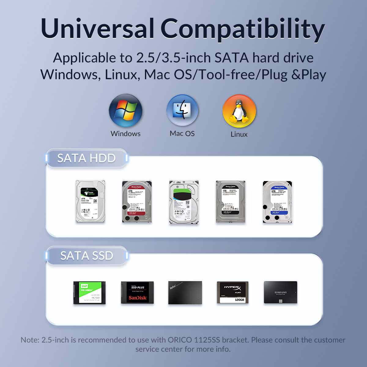 ORICO 3.5 inch HDD Case Type-C & USB3.0 Hard Drive Enclosure SATA to ...