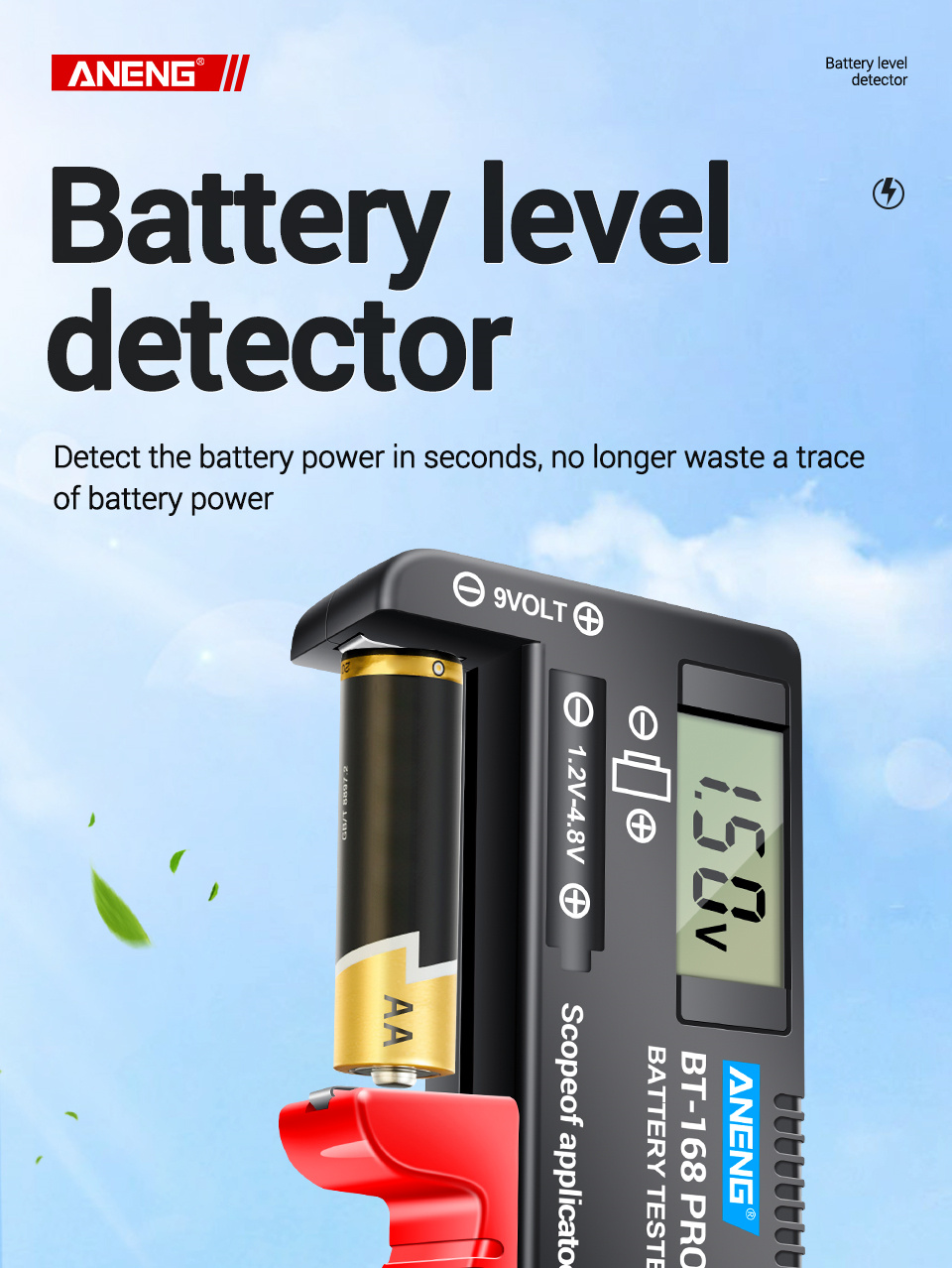 One Set ANENG BT-168 PRO Digital Battery Capacity Tester, Universal ...