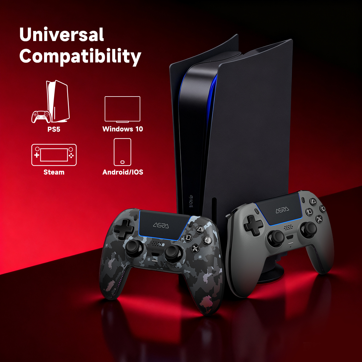 ASRVA SG-P Wireless gaming controller for Ps5,PC,Steam,Android,IOS ...
