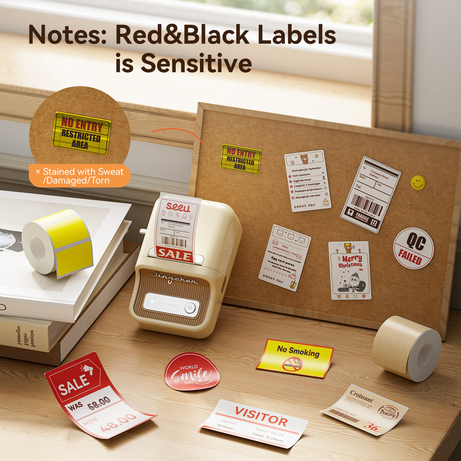 Niimbot B21Pro/B1Pro exclusive red and black label paper, price labels ...