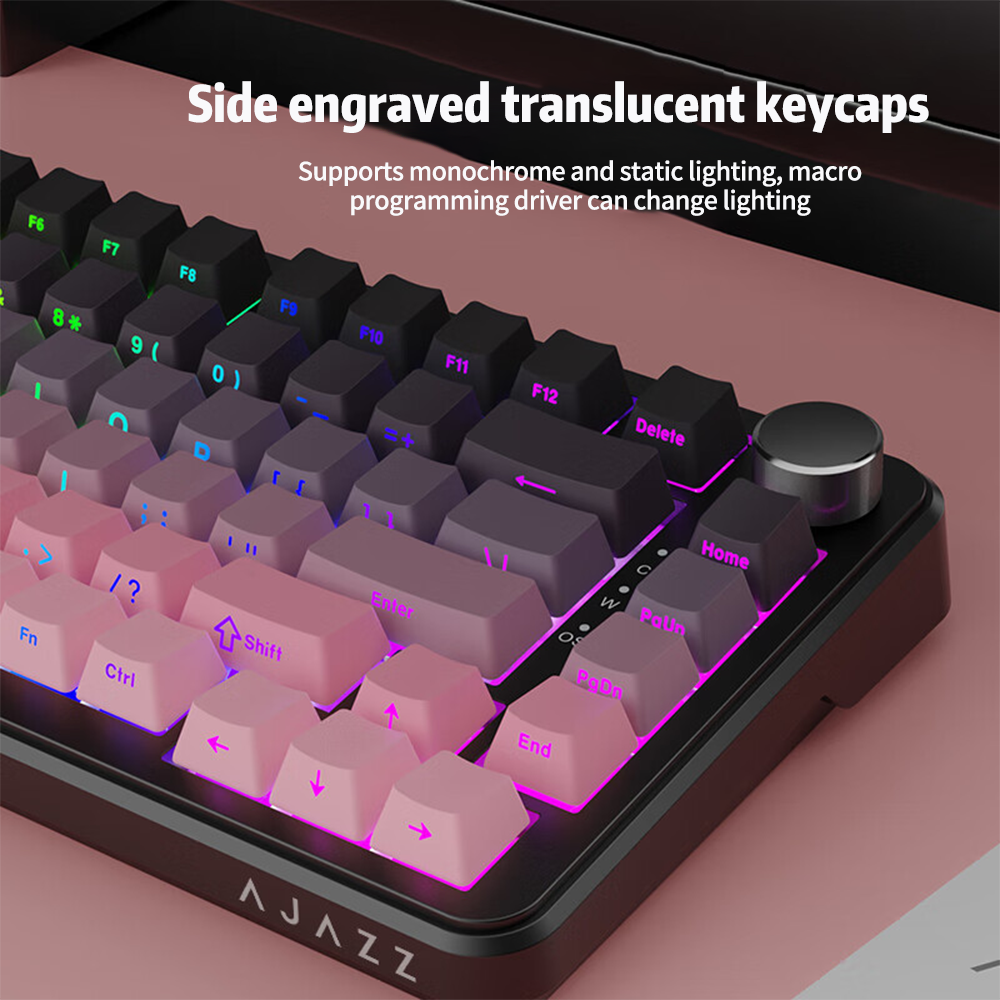 K81 Mechanical Keyboard 75% 81 Key RGB Tri-Mode Wired Bluetooth 2.4G ...