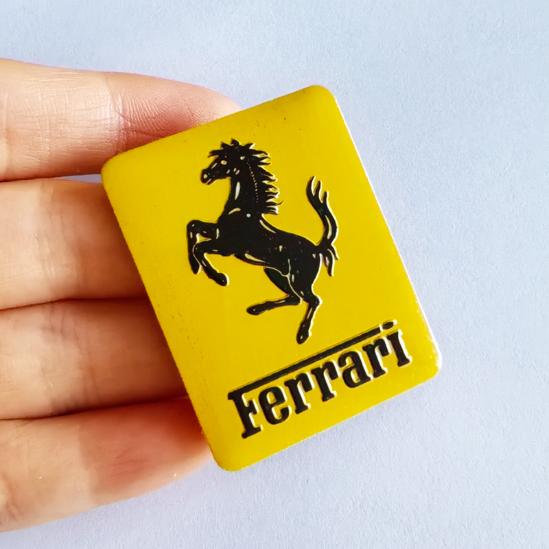 1 x Aluminum SF Horse Ferrari Teams Logo Car Bike Motor Auto Decorative ...