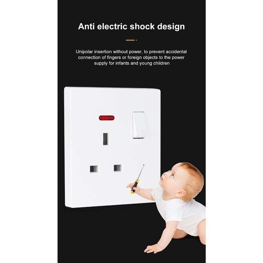 Universal 3pin Wall Socket With Usb Type C 13A 250V,1/2/3gang 2Way ...