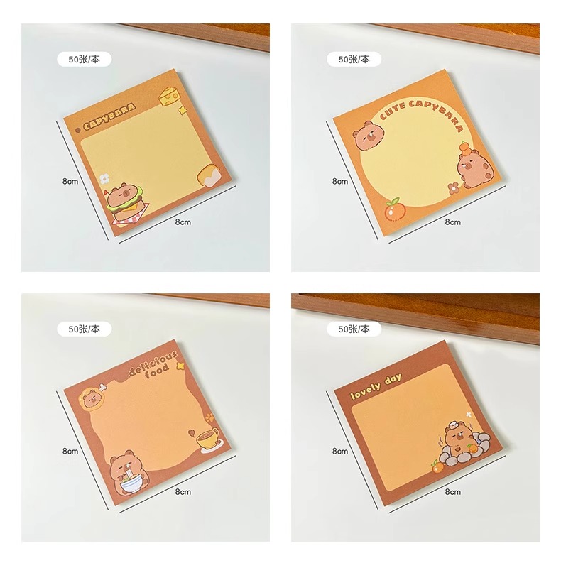 Kapibara Note Paper Student Use Handbook Capybara Note Mark Tearable ...